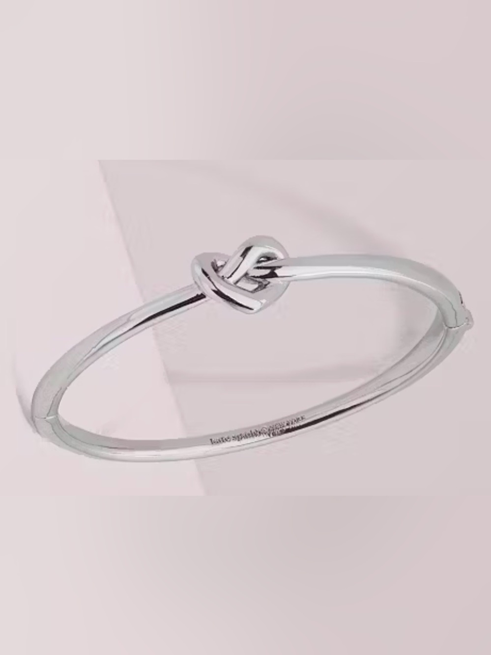 NWT Kate Spade Loves Me Knot Bangle Bracelet Silver